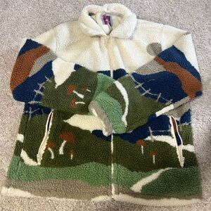 Urban outfitters size large mushroom/meadow Sherpa jacket